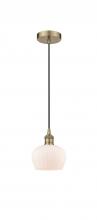 Innovation Lighting 616-1P-AB-G91 - Fenton - 1 Light - 7 inch - Antique Brass - Mini Pendant