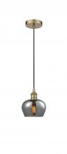 Innovation Lighting 616-1P-AB-G93 - Fenton - 1 Light - 7 inch - Antique Brass - Mini Pendant