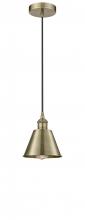 Innovation Lighting 616-1P-AB-M8-AB - Edison - 1 Light - 7 inch - Antique Brass - Mini Pendant