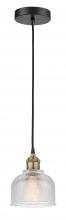 Innovation Lighting 616-1P-BAB-G412 - Dayton - 1 Light - 6 inch - Black Antique Brass - Cord hung - Mini Pendant