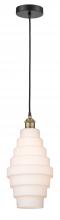 Innovation Lighting 616-1P-BAB-G671-8 - Cascade - 1 Light - 8 inch - Black Antique Brass - Cord hung - Mini Pendant