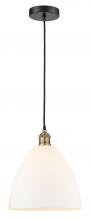 Innovation Lighting 616-1P-BAB-GBD-121 - Bristol - 1 Light - 12 inch - Black Antique Brass - Cord hung - Mini Pendant