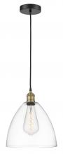 Innovation Lighting 616-1P-BAB-GBD-122 - Bristol - 1 Light - 12 inch - Black Antique Brass - Cord hung - Mini Pendant