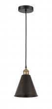 Innovations Lighting 616-1P-BAB-MBC-8-BK - Berkshire - 1 Light - 8 inch - Black Antique Brass - Cord hung - Mini Pendant