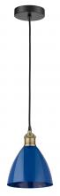 Innovation Lighting 616-1P-BAB-MBD-75-BL - Plymouth - 1 Light - 8 inch - Black Antique Brass - Mini Pendant