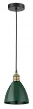 Innovation Lighting 616-1P-BAB-MBD-75-GR - Plymouth - 1 Light - 8 inch - Black Antique Brass - Mini Pendant