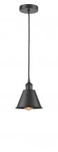 Innovation Lighting 616-1P-BK-M8-BK - Edison - 1 Light - 7 inch - Matte Black - Mini Pendant
