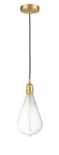 Innovation Lighting 616-1P-SG-BB164LED - Edison - 1 Light - 7 inch - Satin Gold - Cord hung - Mini Pendant