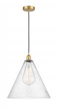 Innovations Lighting 616-1P-SG-GBC-164 - Berkshire - 1 Light - 16 inch - Satin Gold - Multi Pendant