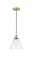 Innovations Lighting 616-1P-SG-GBC-82 - Berkshire - 1 Light - 8 inch - Satin Gold - Multi Pendant