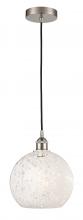 Innovation Lighting 616-1P-SN-G1216-10WM - White Mouchette - 1 Light - 10 inch - Brushed Satin Nickel - Cord Hung - Mini Pendant