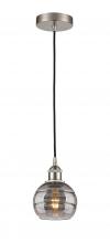 Innovation Lighting 616-1P-SN-G556-6SM - Rochester - 1 Light - 6 inch - Brushed Satin Nickel - Cord hung - Mini Pendant