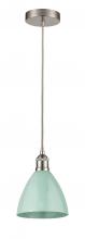 Innovations Lighting 616-1P-SN-MBD-75-SF - Plymouth - 1 Light - 8 inch - Brushed Satin Nickel - Cord hung - Mini Pendant