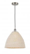 Innovation Lighting 616-1P-SN-NBD-16-NAT - Bristol Natural - 1 Light - 6 inch - Brushed Satin Nickel - Cord hung - Mini Pendant