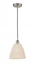 Innovation Lighting 616-1P-SN-NBD-9-NAT - Bristol Natural - 1 Light - 6 inch - Brushed Satin Nickel - Cord hung - Mini Pendant