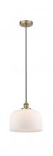 Innovation Lighting 616-1PH-AB-G71-L - Bell - 1 Light - 12 inch - Antique Brass - Cord hung - Mini Pendant
