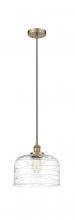 Innovation Lighting 616-1PH-AB-G713-L - Bell - 1 Light - 12 inch - Antique Brass - Cord hung - Mini Pendant