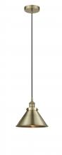 Innovation Lighting 616-1PH-AB-M10-AB - Edison - 1 Light - 10 inch - Antique Brass - Mini Pendant