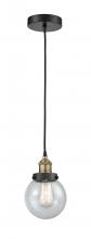 Innovations Lighting 616-1PH-BAB-G204-6 - Beacon - 1 Light - 6 inch - Black Antique Brass - Cord hung - Mini Pendant