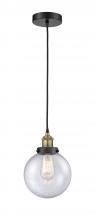 Innovations Lighting 616-1PH-BAB-G204-8 - Beacon - 1 Light - 8 inch - Black Antique Brass - Cord hung - Mini Pendant