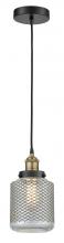 Innovation Lighting 616-1PH-BAB-G262 - Stanton - 1 Light - 6 inch - Black Antique Brass - Cord hung - Mini Pendant