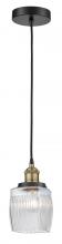 Innovation Lighting 616-1PH-BAB-G302 - Colton - 1 Light - 6 inch - Black Antique Brass - Cord hung - Mini Pendant