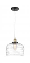 Innovation Lighting 616-1PH-BAB-G713-L - Bell - 1 Light - 12 inch - Black Antique Brass - Cord hung - Mini Pendant