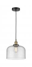 Innovation Lighting 616-1PH-BAB-G74-L - Bell - 1 Light - 12 inch - Black Antique Brass - Cord hung - Mini Pendant