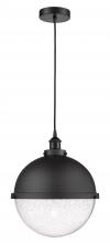 Innovation Lighting 616-1PH-BK-HFS-124-BK-LED - Hampden - 1 Light - 13 inch - Matte Black - Cord hung - Pendant