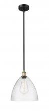 Innovation Lighting 616-1S-BAB-GBD-124-LED - Bristol - 1 Light - 12 inch - Black Antique Brass - Cord hung - Mini Pendant