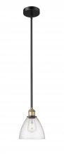 Innovation Lighting 616-1S-BAB-GBD-754-LED - Bristol - 1 Light - 8 inch - Black Antique Brass - Cord hung - Mini Pendant