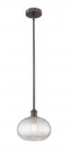 Innovations Lighting 616-1S-OB-G555-10CL - Ithaca - 1 Light - 10 inch - Oil Rubbed Bronze - Cord hung - Mini Pendant