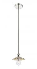 Innovation Lighting 616-1S-PN-M17-PN - Scallop - 1 Light - 8 inch - Polished Nickel - Stem Hung - Mini Pendant