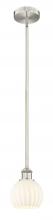 Innovation Lighting 616-1S-SN-G1217-6WV - White Venetian - 1 Light - 6 inch - Brushed Satin Nickel - Stem Hung - Mini Pendant