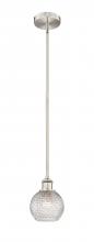 Innovation Lighting 616-1S-SN-G122C-6CL - Athens - 1 Light - 6 inch - Brushed Satin Nickel - Cord hung - Mini Pendant