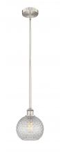 Innovation Lighting 616-1S-SN-G122C-8CL - Athens - 1 Light - 8 inch - Brushed Satin Nickel - Cord hung - Mini Pendant
