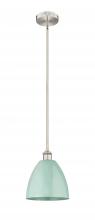 Innovations Lighting 616-1S-SN-MBD-9-SF - Plymouth - 1 Light - 9 inch - Brushed Satin Nickel - Cord hung - Mini Pendant