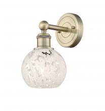 Innovation Lighting 616-1W-AB-G1216-6WM - White Mouchette - 1 Light - 6 inch - Antique Brass - Sconce