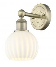 Innovation Lighting 616-1W-AB-G1217-6WV - White Venetian - 1 Light - 6 inch - Antique Brass - Sconce