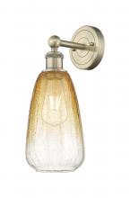 Innovation Lighting 616-1W-AB-G480-6AM - Brookhaven Almond - 1 Light - 6 inch - Antique Brass - Sconce