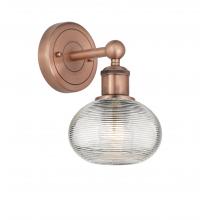Innovations Lighting 616-1W-AC-G555-6CL - Ithaca - 1 Light - 6 inch - Antique Copper - Sconce