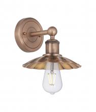 Innovation Lighting 616-1W-AC-M17-AC - Scallop - 1 Light - 8 inch - Antique Copper - Sconce