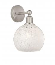 Innovation Lighting 616-1W-SN-G1216-8WM - White Mouchette - 1 Light - 8 inch - Satin Nickel - Sconce