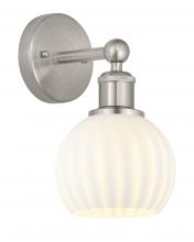 Innovation Lighting 616-1W-SN-G1217-6WV - White Venetian - 1 Light - 6 inch - Brushed Satin Nickel - Sconce