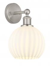 Innovation Lighting 616-1W-SN-G1217-8WV - White Venetian - 1 Light - 8 inch - Satin Nickel - Sconce