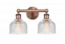 Innovation Lighting 616-2W-AC-G412 - Dayton - 2 Light - 15 inch - Antique Copper - Bath Vanity Light
