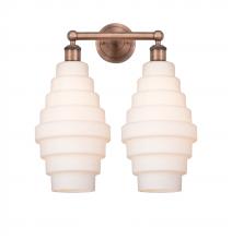Innovation Lighting 616-2W-AC-G671-8 - Cascade - 2 Light - 17 inch - Antique Copper - Bath Vanity Light