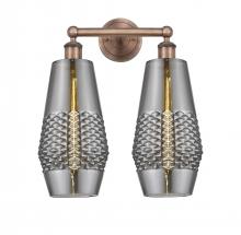 Innovation Lighting 616-2W-AC-G683-7 - Windham - 2 Light - 16 inch - Antique Copper - Bath Vanity Light