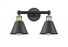 Innovation Lighting 616-2W-BAB-M8-BK - Edison - 2 Light - 16 inch - Black Antique Brass - Bath Vanity Light