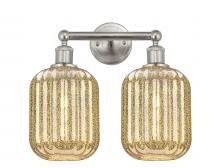 Innovation Lighting 616-2W-SN-G460-7ME - Preston Cylinder - 2 Light - 16 inch - Brushed Satin Nickel - Bath Vanity Light
